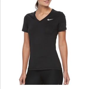 Nike Dri-Fit Training Gray V-Neck Top Size M
